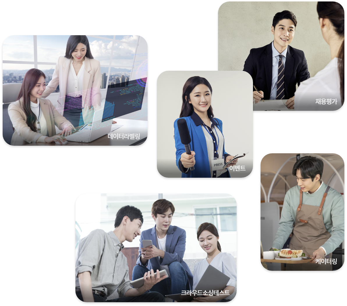데이터라벨링, 이벤트, 채용평가, 크라우드소싱테스트, 케이터링